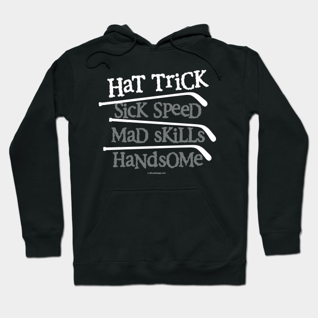 Hockey Hat Trick Hoodie by eBrushDesign